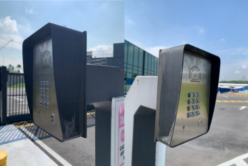 Последние новости компании о JR305-FK Аварийный интерком успешно установлен в точках доступа к воротам промышленного парка в Малайзии