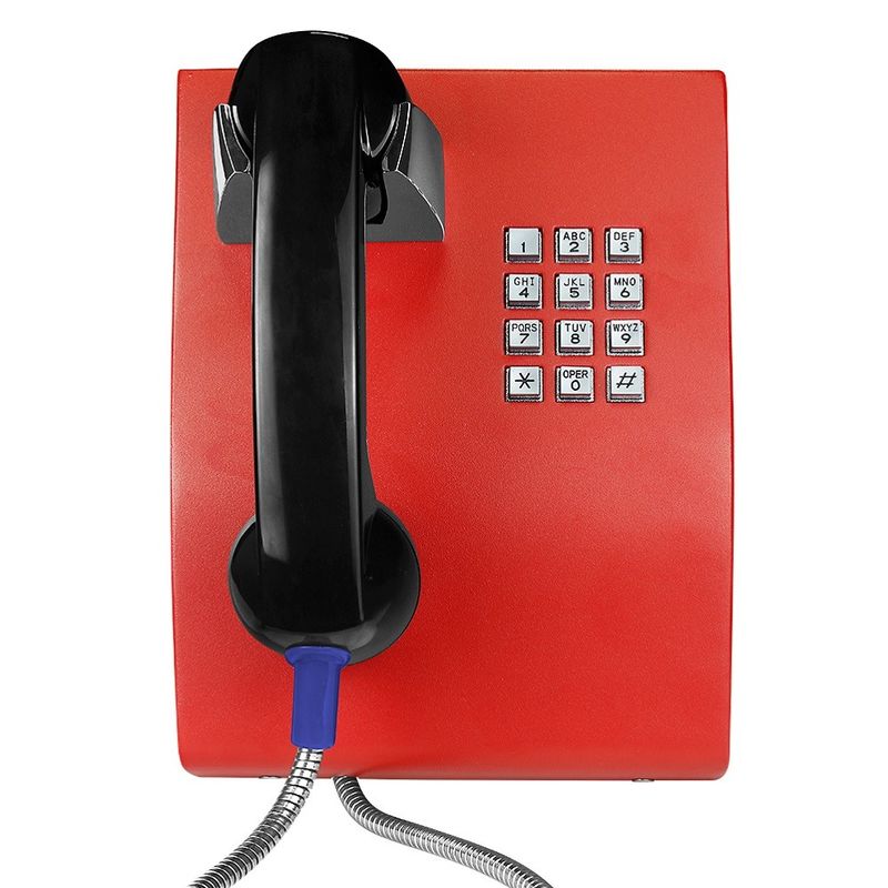 Vandal Proof Handset Analog Wall Phone For Hospital / Bus Station Telephone