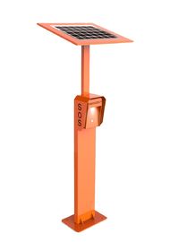 Хорошая цена. Аварийный SIP-телефонный столб 3G/4G из холоднокатаной стали IP65 с солнечной панелью онлайн