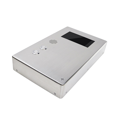 Хорошая цена. 1024x600 LCD мультимедийный видео SIP телефон IP54 SUS316 корпус из нержавеющей стали онлайн